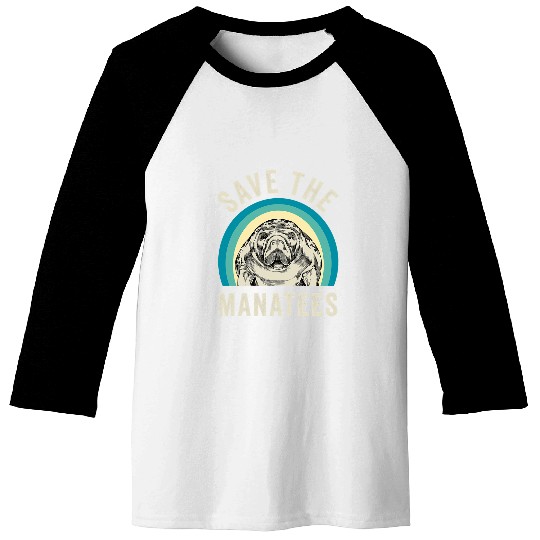Manatee Pet Save the Manatees Floaty Potato Lovers Baseball Tees