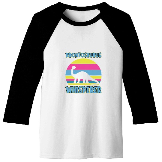 Dinosaur Pet Brontosaurus Whisperer Design Primeval Creatures Baseball Tees