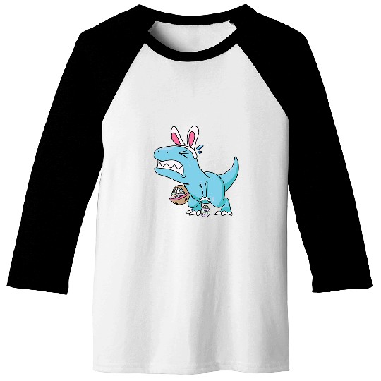 Dinosaur Pet Easter Dinosaur TRex Egg Hunt is On Funny Gift Basket Baseball Tees