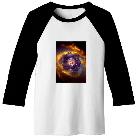 Astronaut Job Space Nebula Galaxy Deep Space Universe Gradient Pattern 7 Baseball Tees