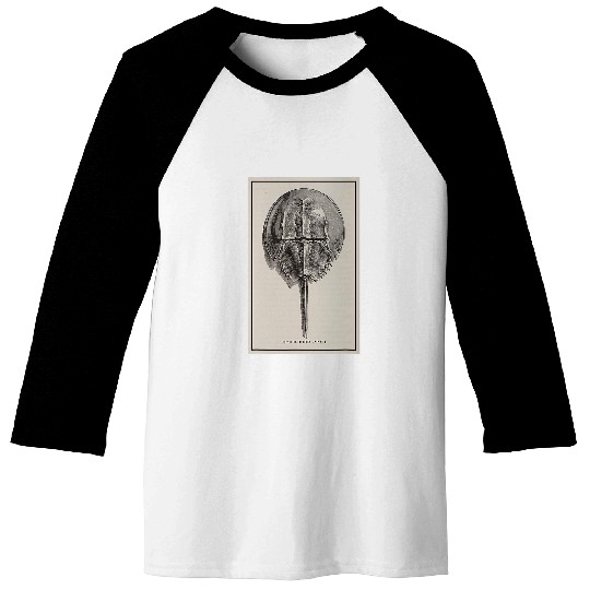 Horse Pet vintages Horseshoe Crab Illustration Baseball Tees