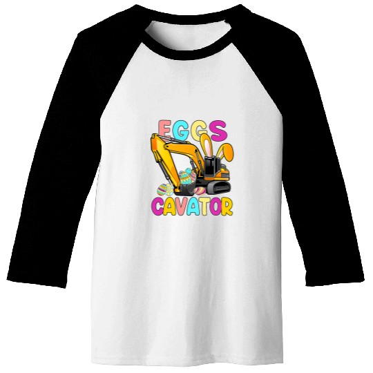 Excavator Fun Easter Day Egg Hunt for Boys Toddlers 7 Baseball Tees