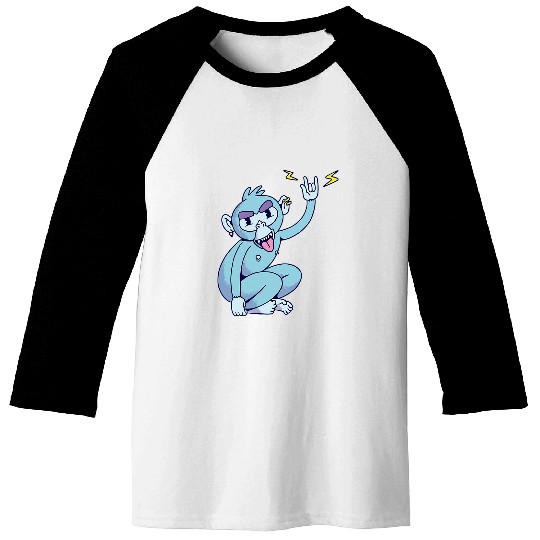 Gorilla Pet Cheeky Rocking Monkey Chimpanzee Gorilla with Horns Baseball Tees
