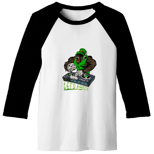 Gorilla Pet Disc Jockey Djane Gorilla DJ Controller St Baseball Tees