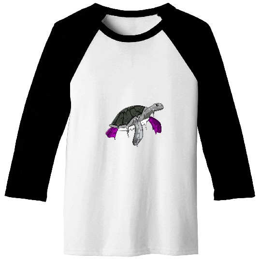 Turtle Pet LGBT Asexual Pride Ace Flag Sea Turtle Subtle Baseball Tees