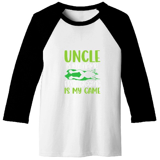 Frog Pet Green Frog Hunting Uncle and Cute Frog Catcher Baseball Tees