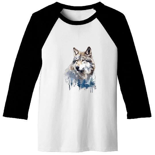 Coyote Mammal wolfs Forest Graphic Baseball Tees