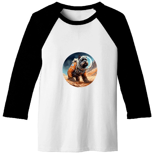 Schnauzer Pet Mars Funny Dog Astronaut 2 Baseball Tees