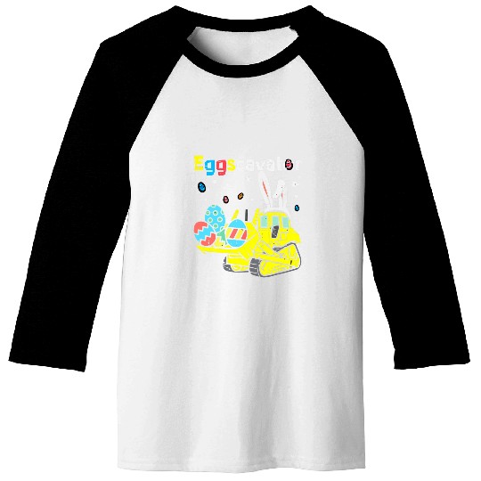 Excavator Fun Easter Day Egg Hunt for Boys Toddlers 17 Baseball Tees