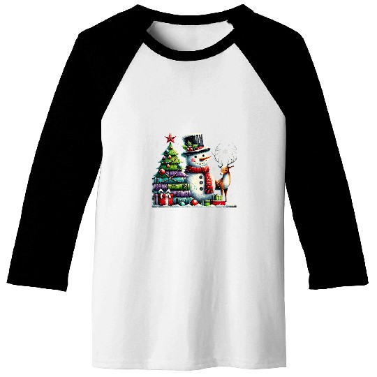 Book Fun snowman book stack librarian book lover christmas 1 Baseball Tees