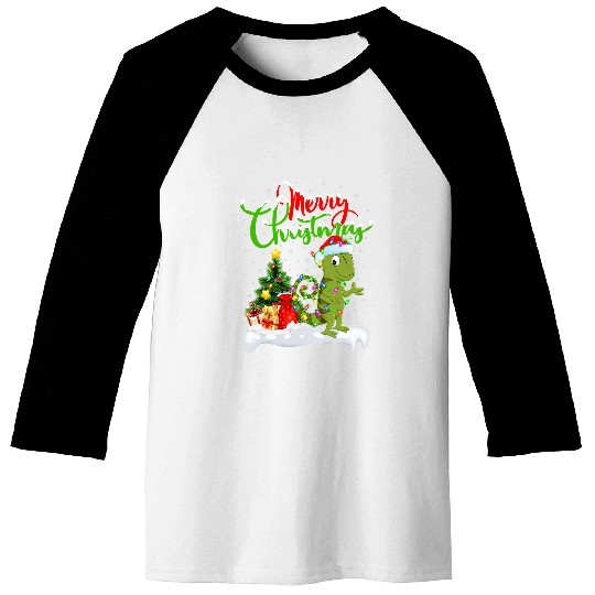 Chameleon Pet xmass Decorations Santa Chameleon Christmas Baseball Tees