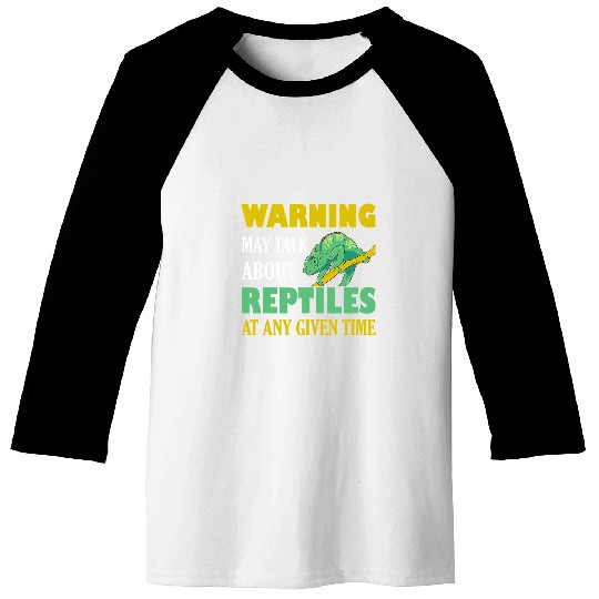 Chameleon Pet Warning May Talk About Reptiles Lizard Lover Baseball Tees