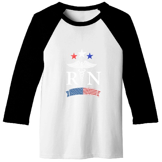 nurses Job Patriotic RN registered nurses Baseball Tees