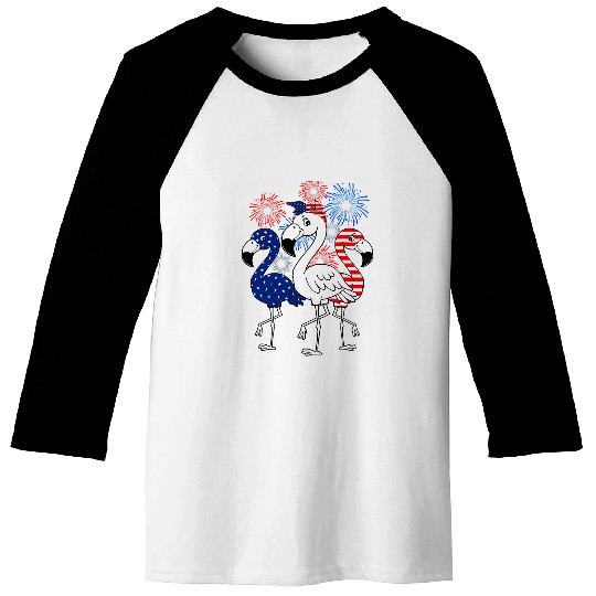 Flamingo Pet Bandana Firework American Flag Baseball Tees