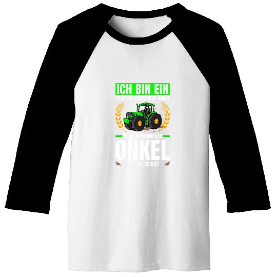Tractor Fun Agriculture I am a tractor driving uncle Baseball Tees