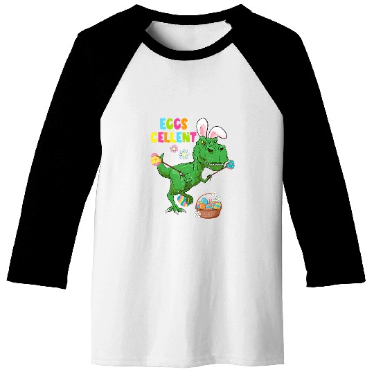 Dinosaur Pet Happy Easter Dinosaur Bunny Eggs Cellent Boys Girls Baseball Tees