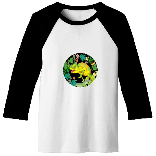 Chameleon Pet Tropical Lizard Reptile Animal Lover Rainforest Baseball Tees