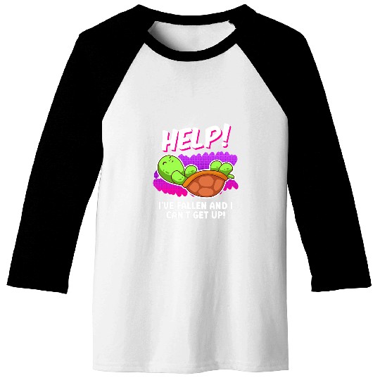 Turtle Pet Fallen turtle helpless Baseball Tees
