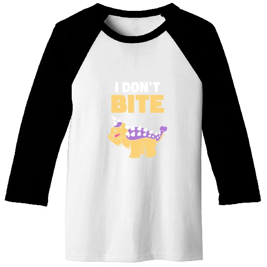 Dinosaur Pet Ankylosaurus I Dont Bite Baseball Tees