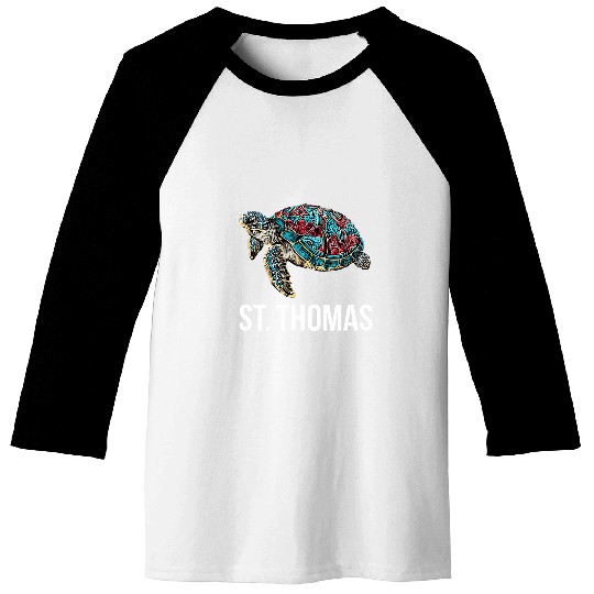 Turtle Pet St Thomas Tribal Sea Turtle Baseball Tees