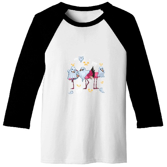 Flamingo Pet Boo Halloween Party 41 Baseball Tees