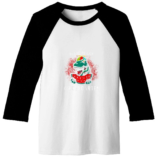 Dinosaur Pet Kids Ready To Bite Kindergarten Dinosaur Watermelon Back School Baseball Tees