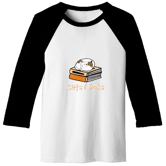 Book Fun Cats Books Cat Lover Bookworm Cat Mom Book Reader Reading Baseball Tees