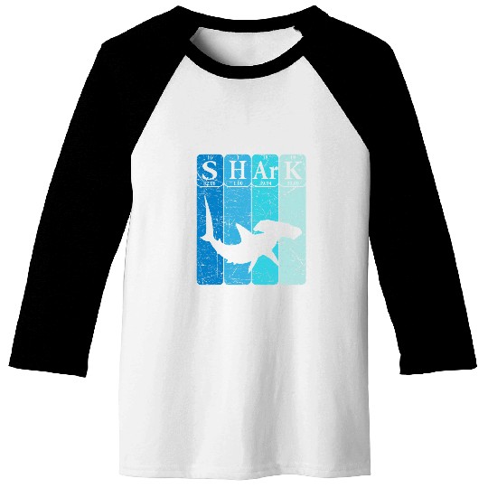 Shark Pet Hammerhead Shark Periodic Table Elements Retro Baseball Tees