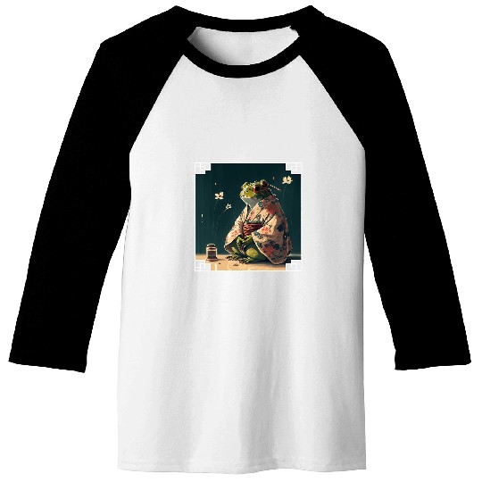 Frog Pet In Kimono Japanese Toad Lord Baseball Tees