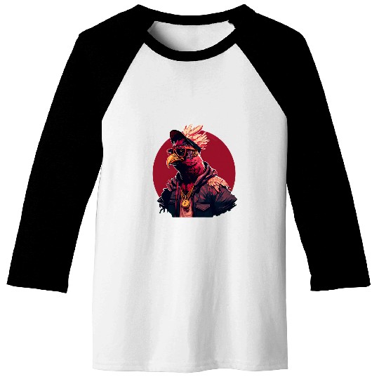 Chicken Pet Cool Rap Hip Hop RB Rapper 0 Baseball Tees