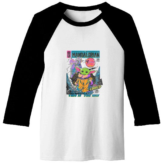 Book Fun Star Wars The Mandalorian The Child Comic Baseball Tees