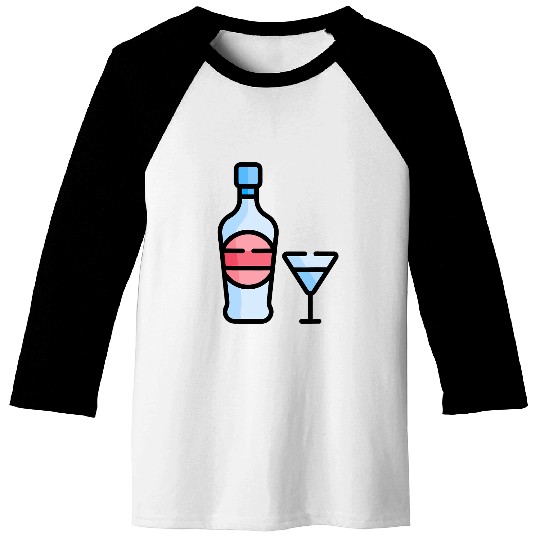 Martini Glass Green Olive Bartender Vodka Gin Cocktail Drink Baseball Tees