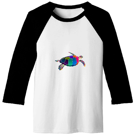 Turtle Pet Pop Art Sea Turtle 1 Baseball Tees
