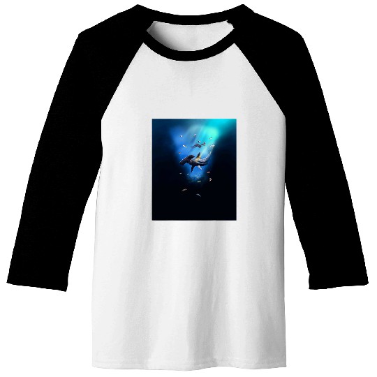 Shark Pet Hammerhead Shark Underwater Ocean Baseball Tees