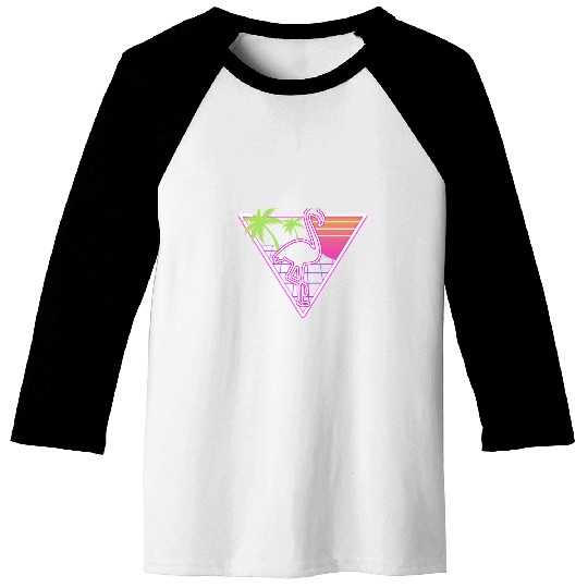 Flamingo Pet Neon pink flamingo vintages Baseball Tees