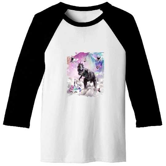 Unicorn Pet Rainbow Dinosaur Baseball Tees