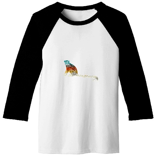 Lemur Pet Primate Ape Monkey Animal Madagascar Colorful4 9 Baseball Tees