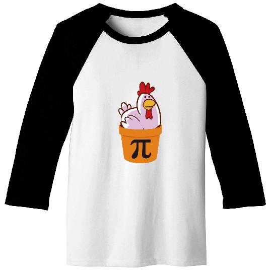 Chicken Pet Pot Pi Funny Math Math Day Chicken Pot Pie Baseball Tees