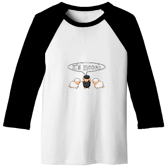 Sheep Pet Black Sheep Thats Me Funny Farmer Animal Baseball Tees