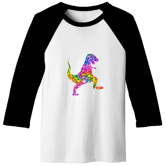 Dinosaur Pet Colorful Polka Dot T rexs Dinosaur International Dot Day Baseball Tees