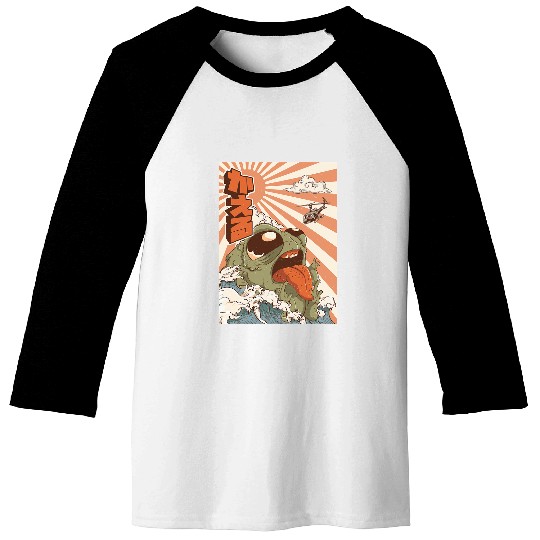 Frog Pet Kaiju Frog Japanese Monster 6 Baseball Tees