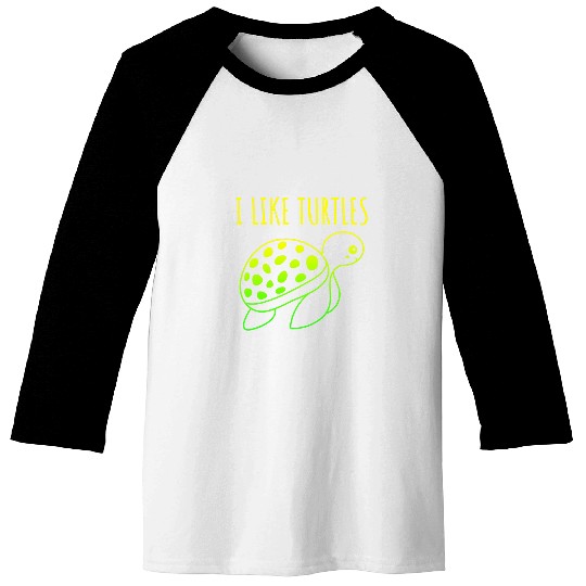 Turtle Pet I like Turtles cute Baseball Tees