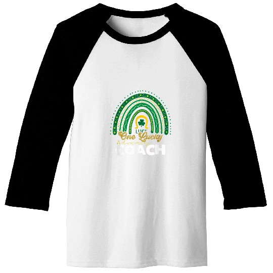 One Lucky Advocacy Coachs School Rainbow St Patricks day Baseball Tees