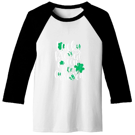 Beer Fun Lucky Blessed Green Beer Obsessed Baseball Tees