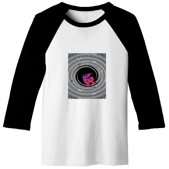 Astronaut Job Celestial Aesthetic Space Astronaut Optical Illusion Baseball Tees
