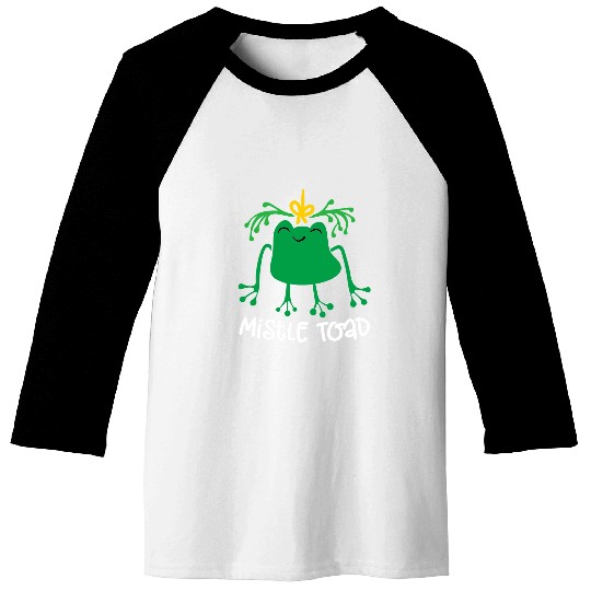 Frog Pet Mistle Toad Frog Lovers Christmas Gift Funny Pun Mistletoe Baseball Tees