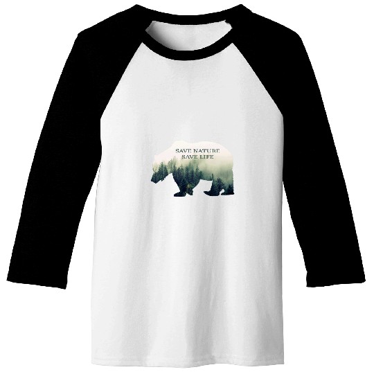 Bear Pet Bear Forest Animal Nature Environment Wilderness Earth Day 2 Baseball Tees