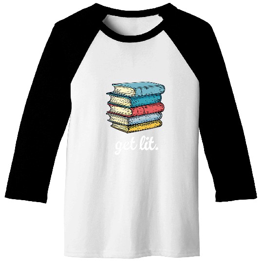 Book Fun Lets Get Lit 6 Baseball Tees
