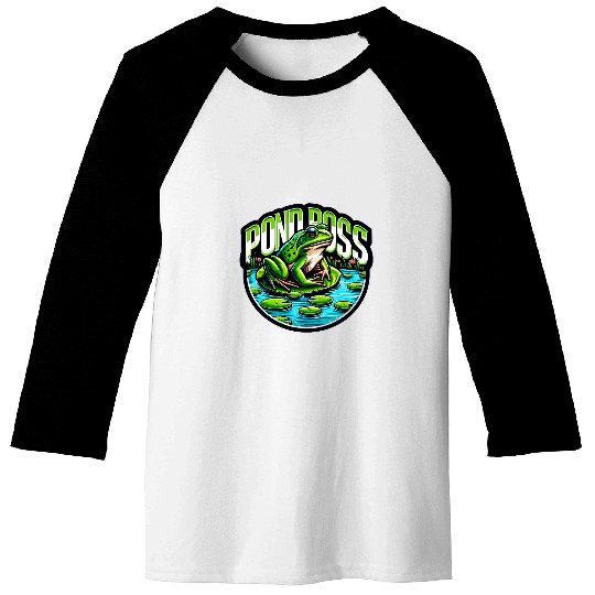 Frog Pet Lily Pad Pond Boss For Frog Lovers Baseball Tees