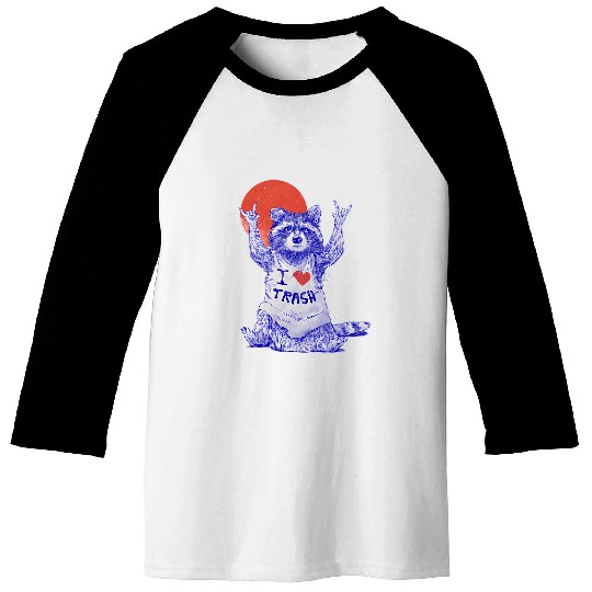 Bear Pet Bear I Love Trash Baseball Tees